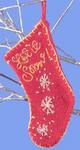 Let It Snow Mini Stocking Red Hanging Ornament