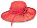 The Sinamay Collection Feather Butterfly Red Hat By Callanan - Licensed Red Hat Society